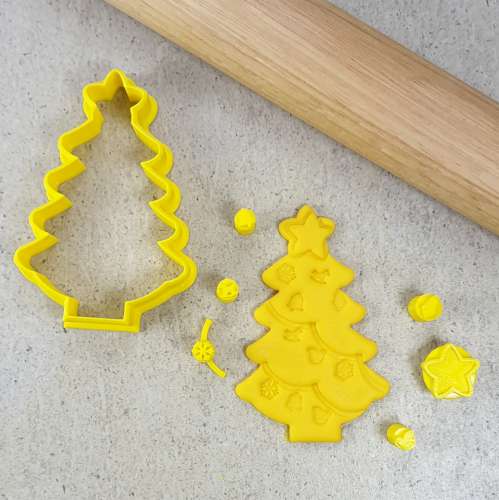 Cookie Stamp Embosser and Cutter - Christmas Tree - Click Image to Close